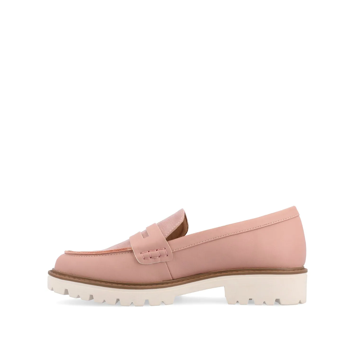 KENLY VEGAN LEATHER LOAFER FLATS IN WIDE