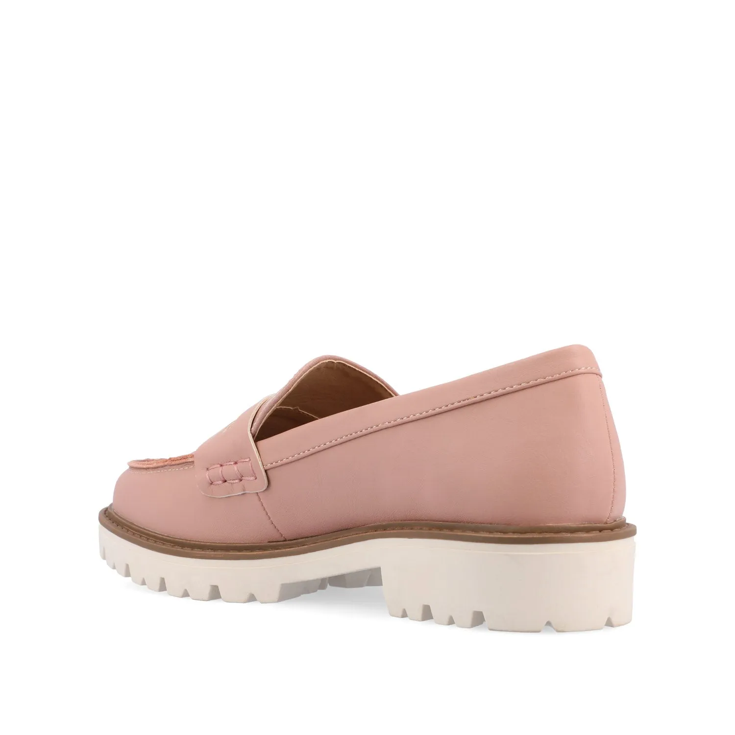 KENLY VEGAN LEATHER LOAFER FLATS IN WIDE