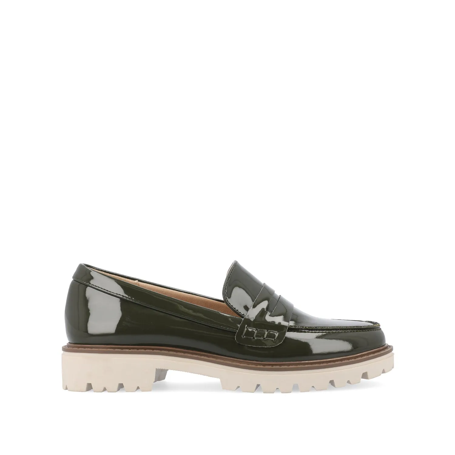 KENLY VEGAN LEATHER LOAFER FLATS IN WIDE