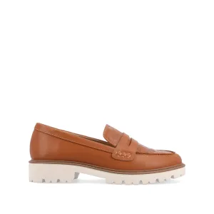 KENLY VEGAN LEATHER LOAFER FLATS IN WIDE Loafers And Shorts Outfit