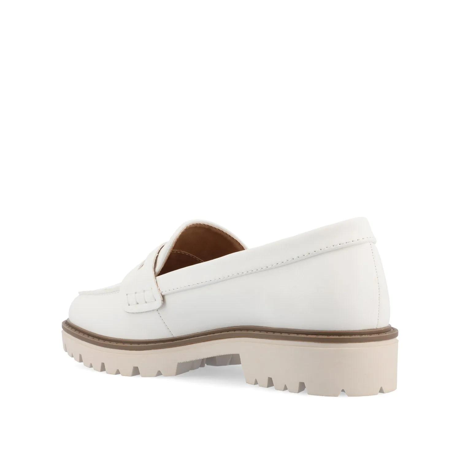 KENLY VEGAN LEATHER LOAFER FLATS IN WIDE Ermenegildo Zegna Penny Loafers