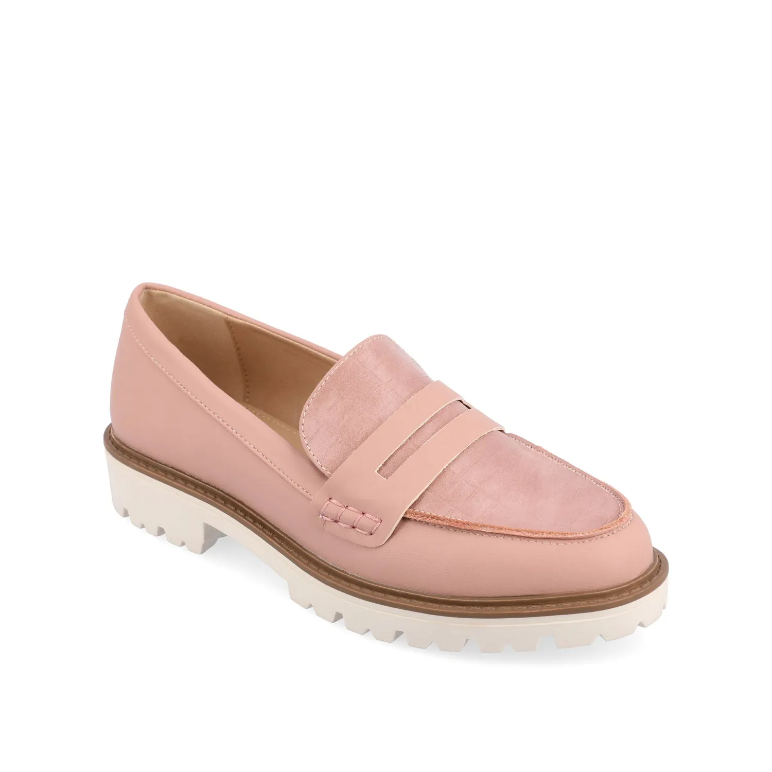 KENLY VEGAN LEATHER LOAFER FLATS IN WIDE
