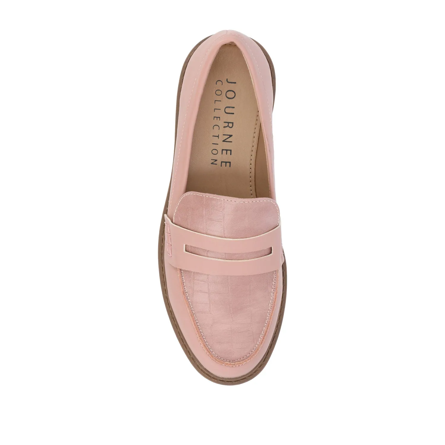 KENLY VEGAN LEATHER LOAFER FLATS IN WIDE