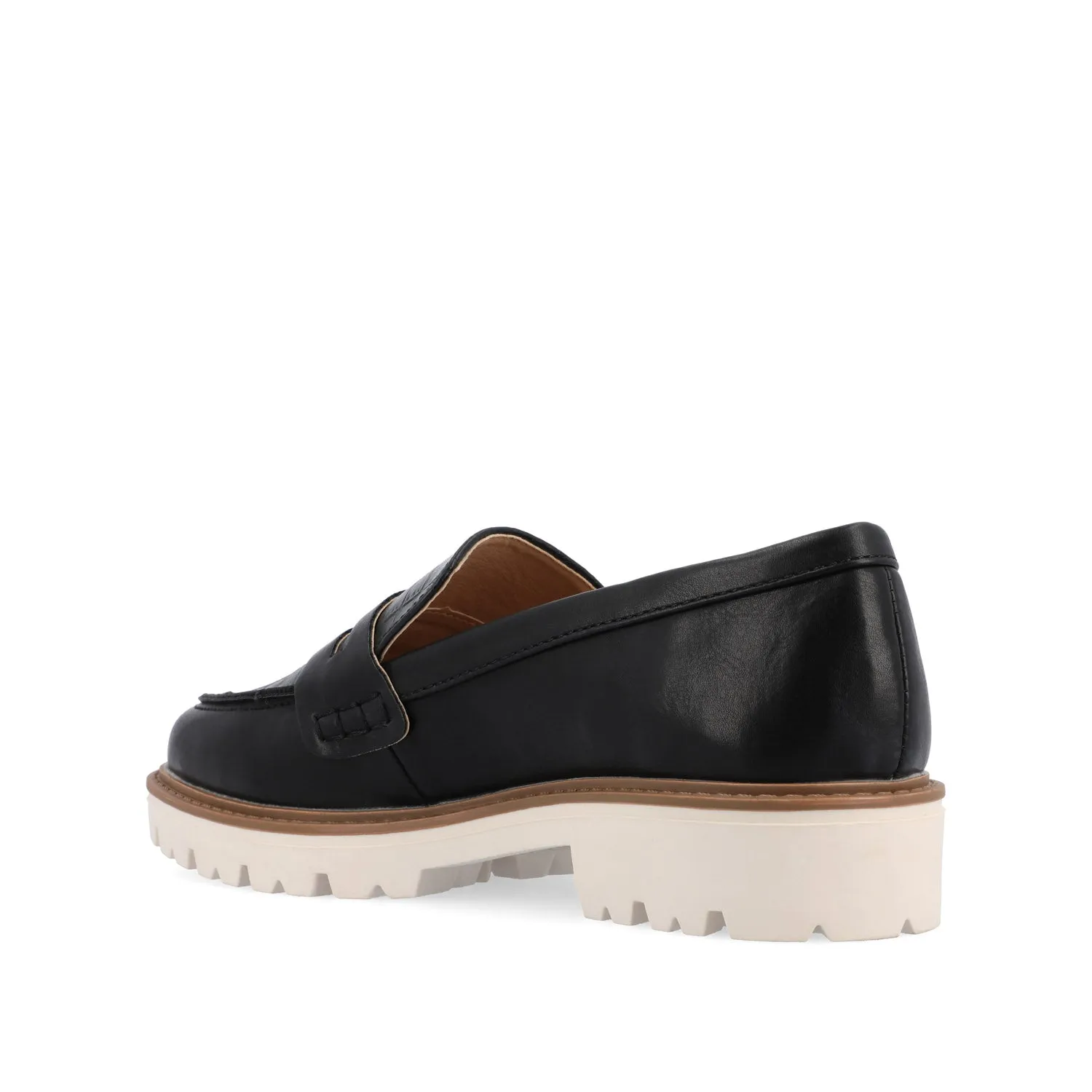 KENLY VEGAN LEATHER LOAFER FLATS IN WIDE Prom Shoes Loafers