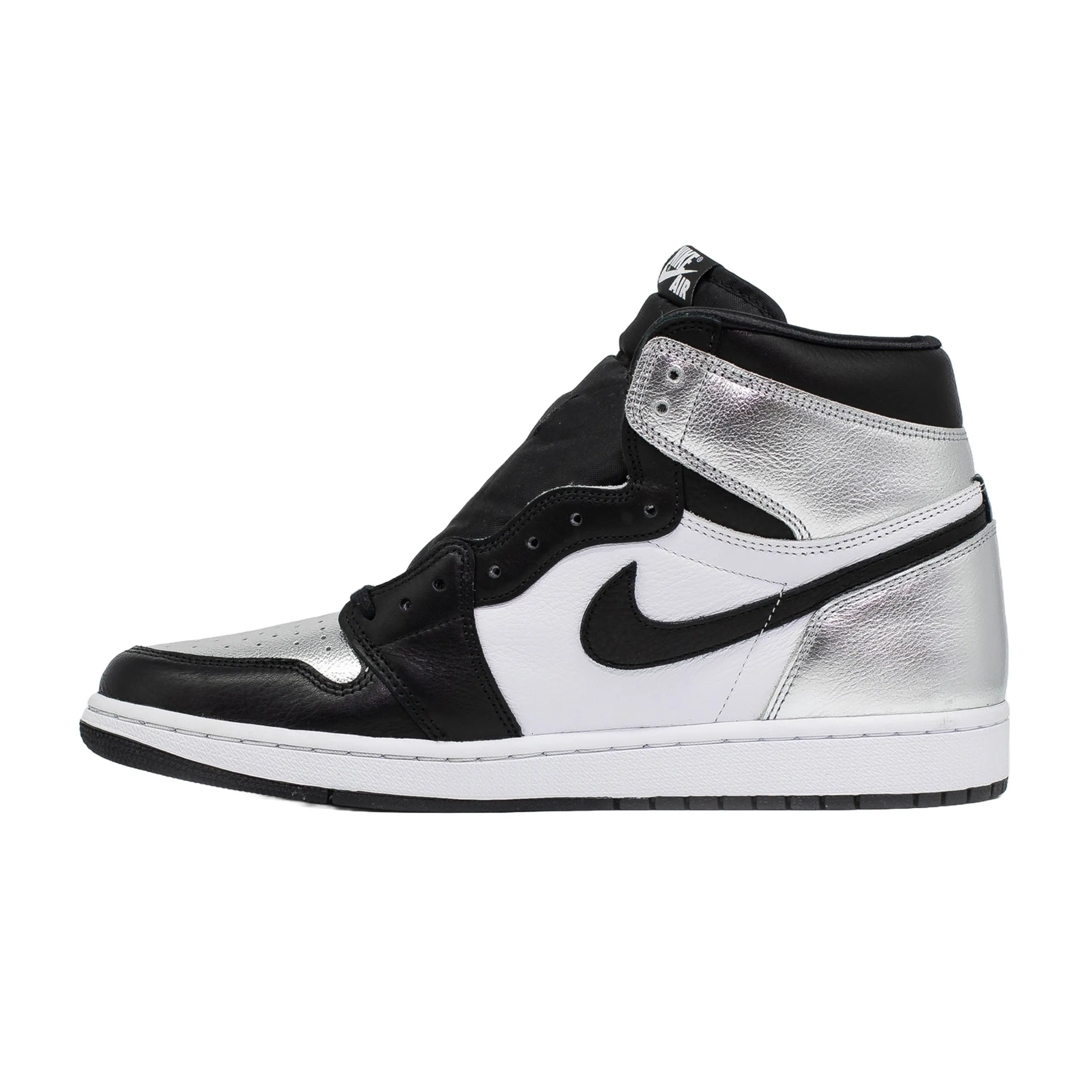 Sneakers With Toes Women's Air Jordan 1 High, Silver Toe
