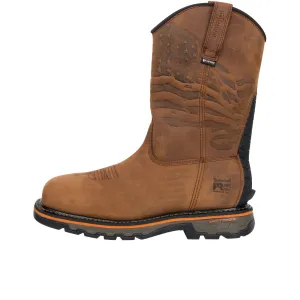 Timberland Pro True Grit Pull On Nano Composite Toe Brown Leather Dress Boots Over The Knee