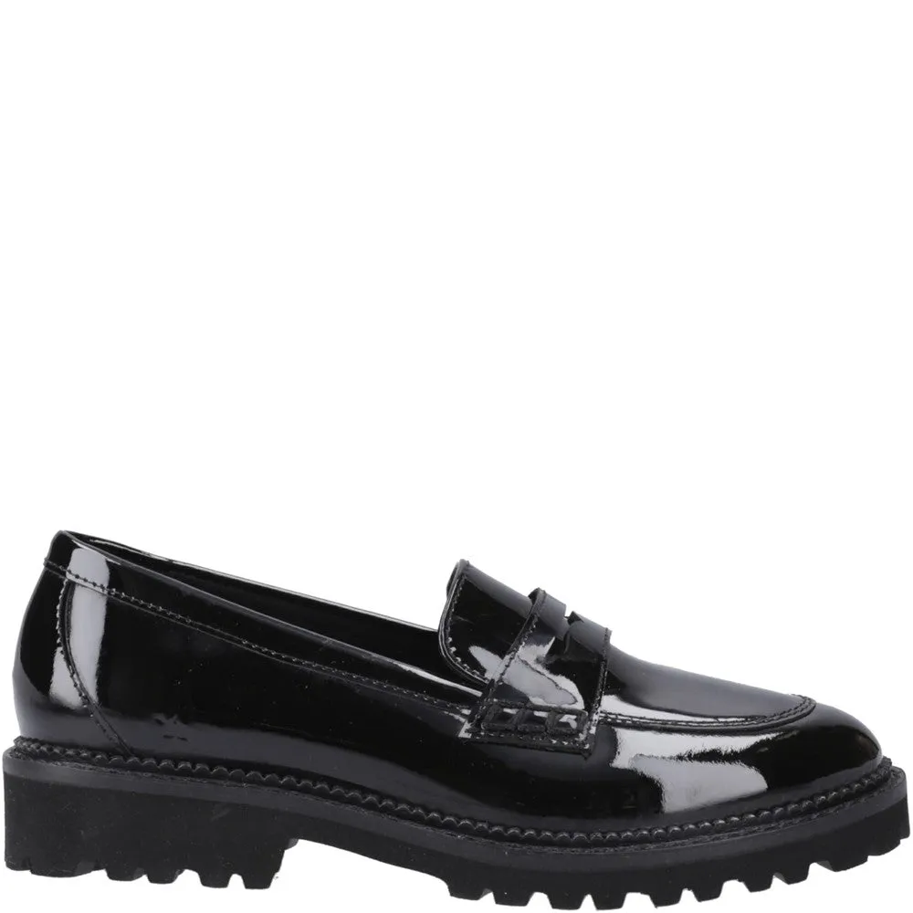 Hush Puppies Grazia Loafer Patent XL Senior School Shoes Loafers Boywithuke
