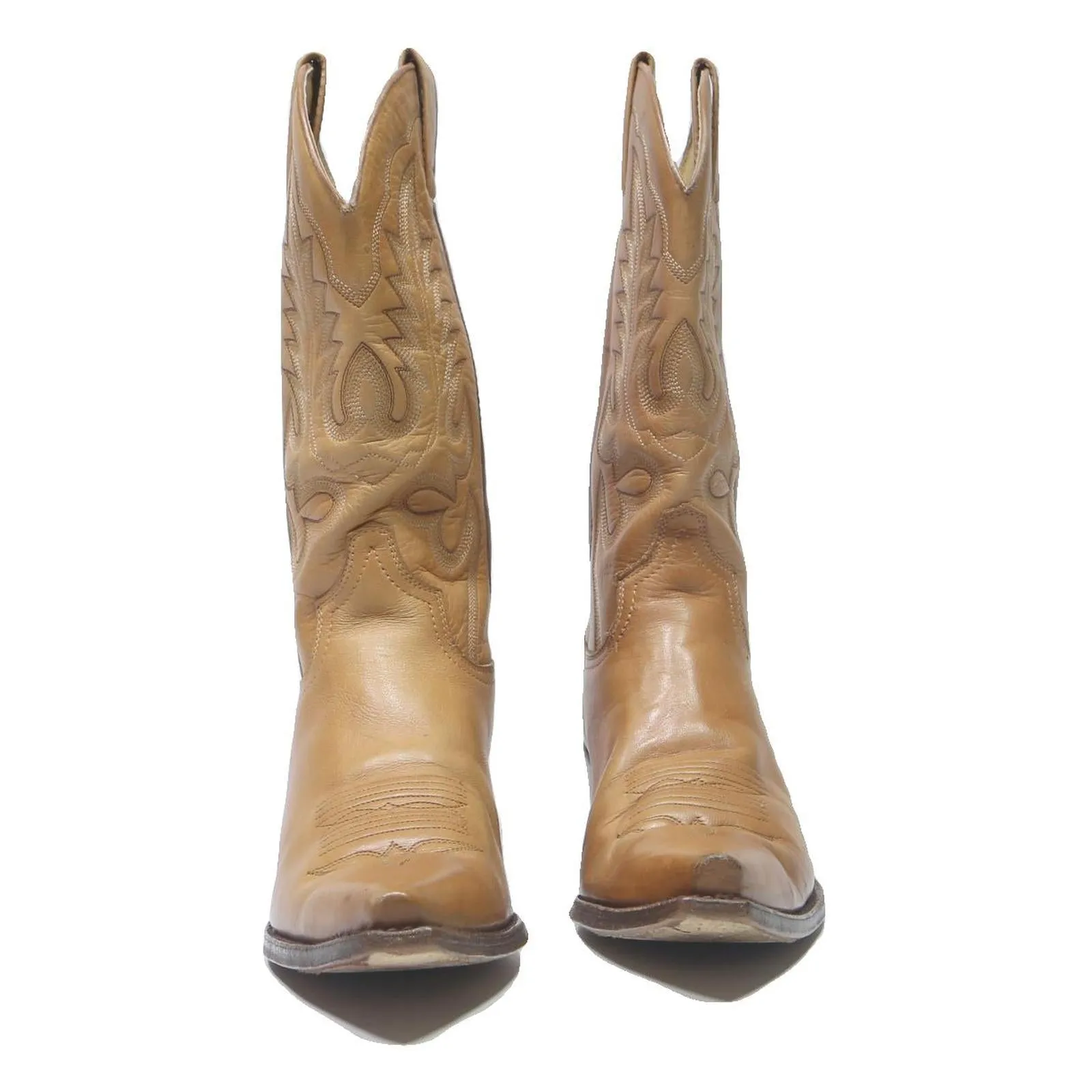 Ugg Boots SENDRA Womens Western Tan Leather Cowboy Boots UK 6 Classic Stylish Durable