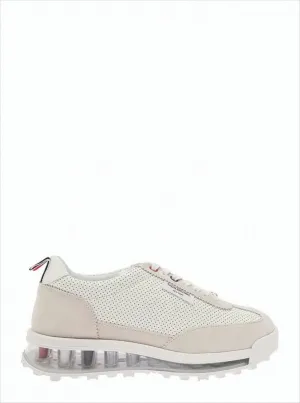 Perforated Calfskin Sneakers With Transparent Sole Urban Sneakers