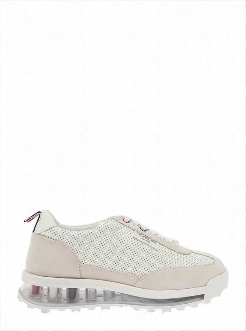 Stockx Sneakers Perforated Calfskin Sneakers With Transparent Sole