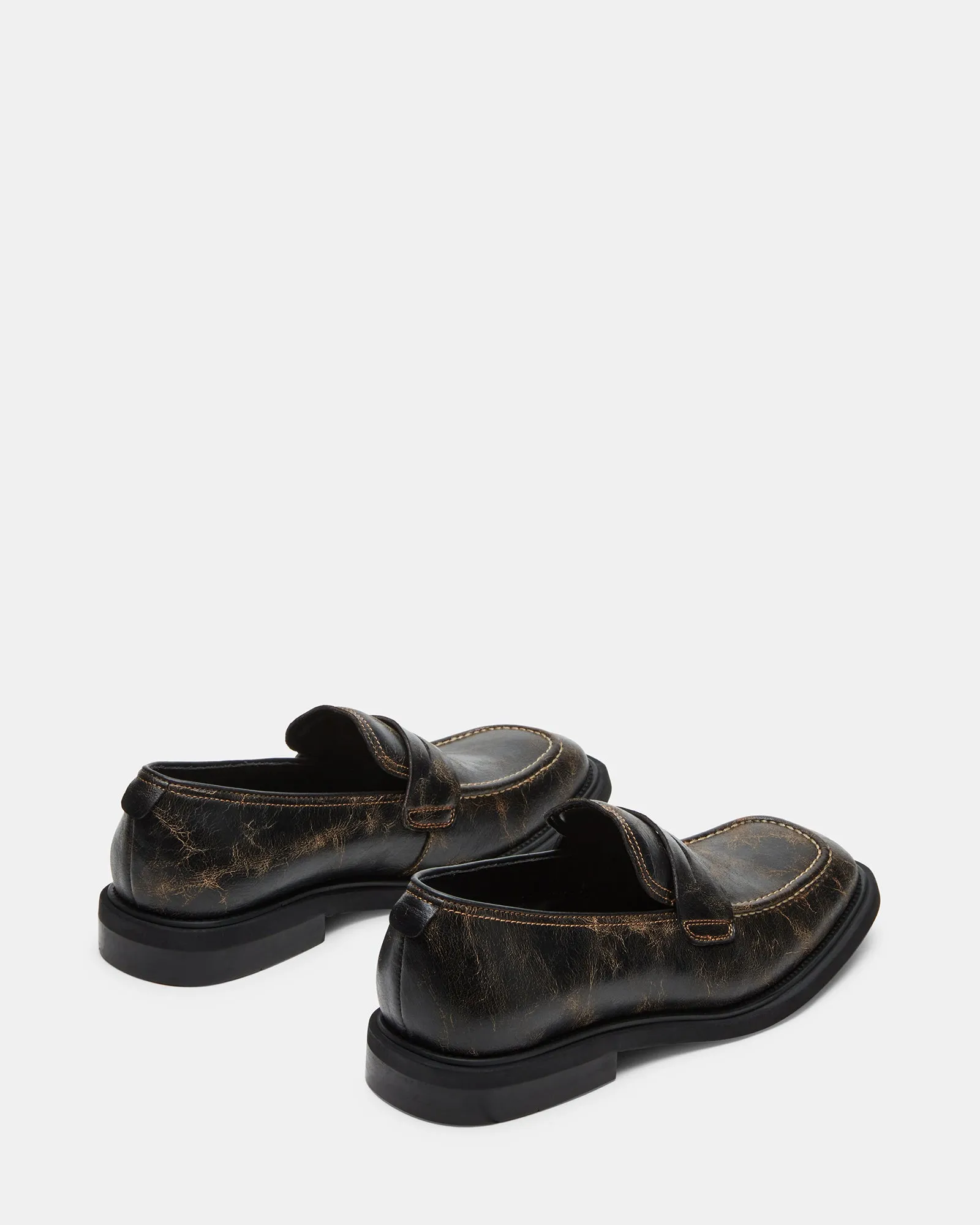 House Of Harlow Loafers PERICON BLACK DISTRESSED