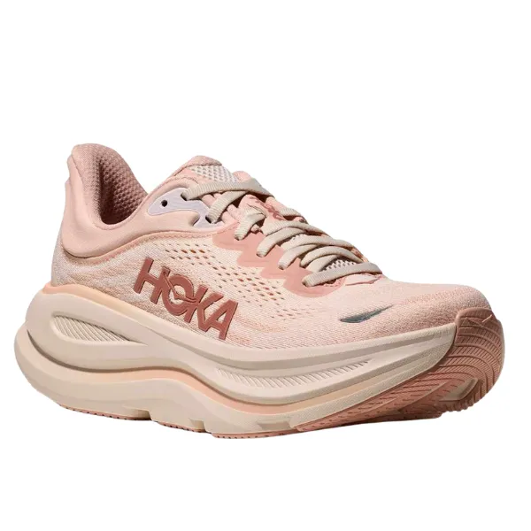 HOKA Women's Bondi 9 Wide Rose/Latte Temu Shoes