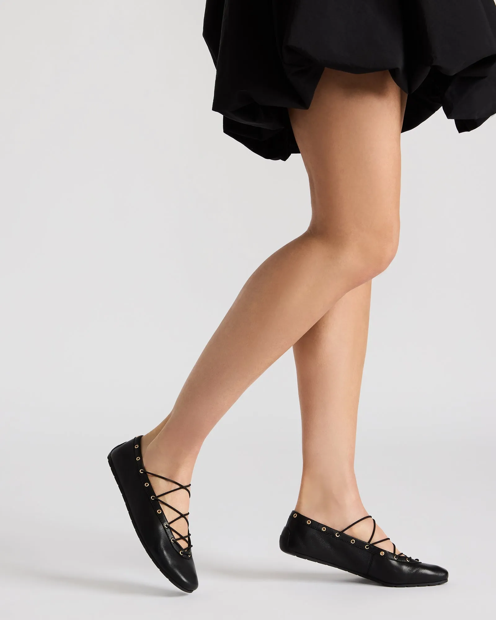 POINTE BLACK LEATHER Piana Loafers