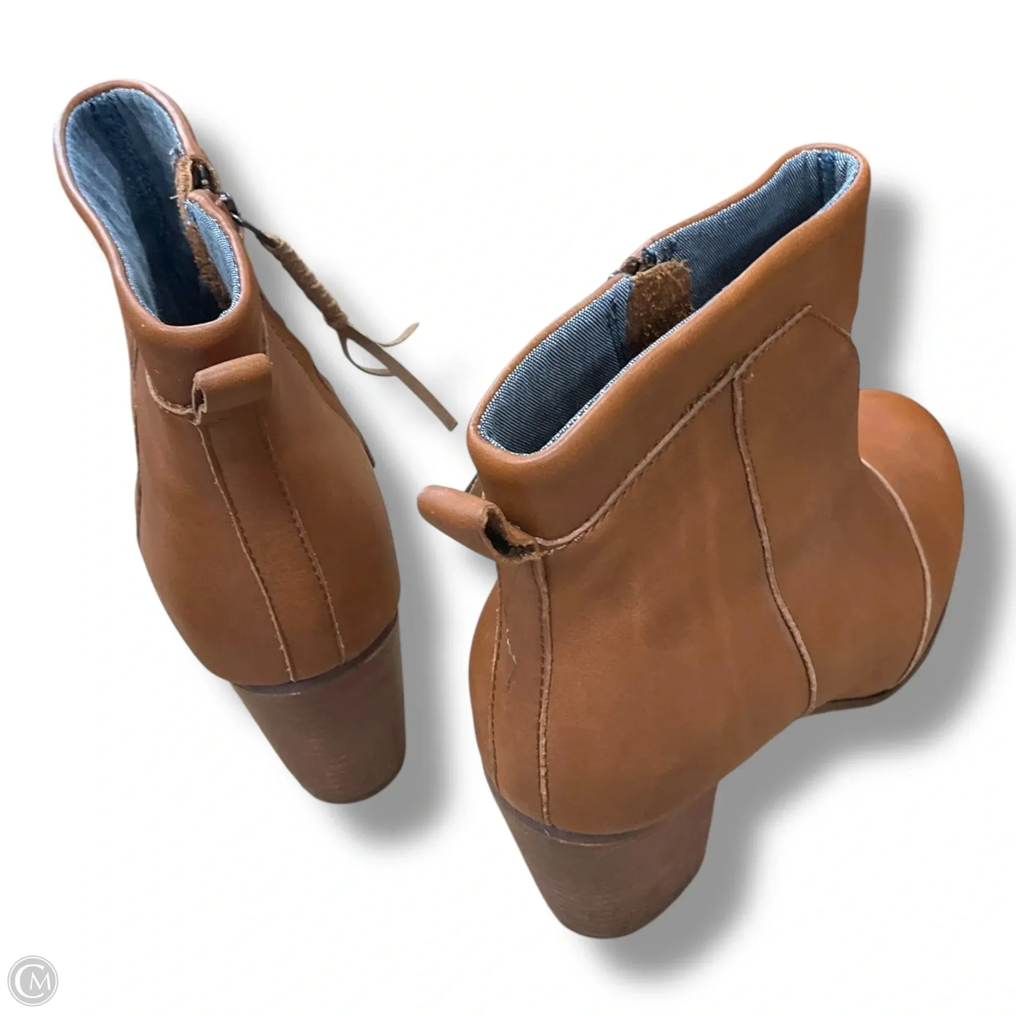 Leopard Print Wedge Ankle Boots Boots Ankle Heels By Toms In Brown, Size: 8