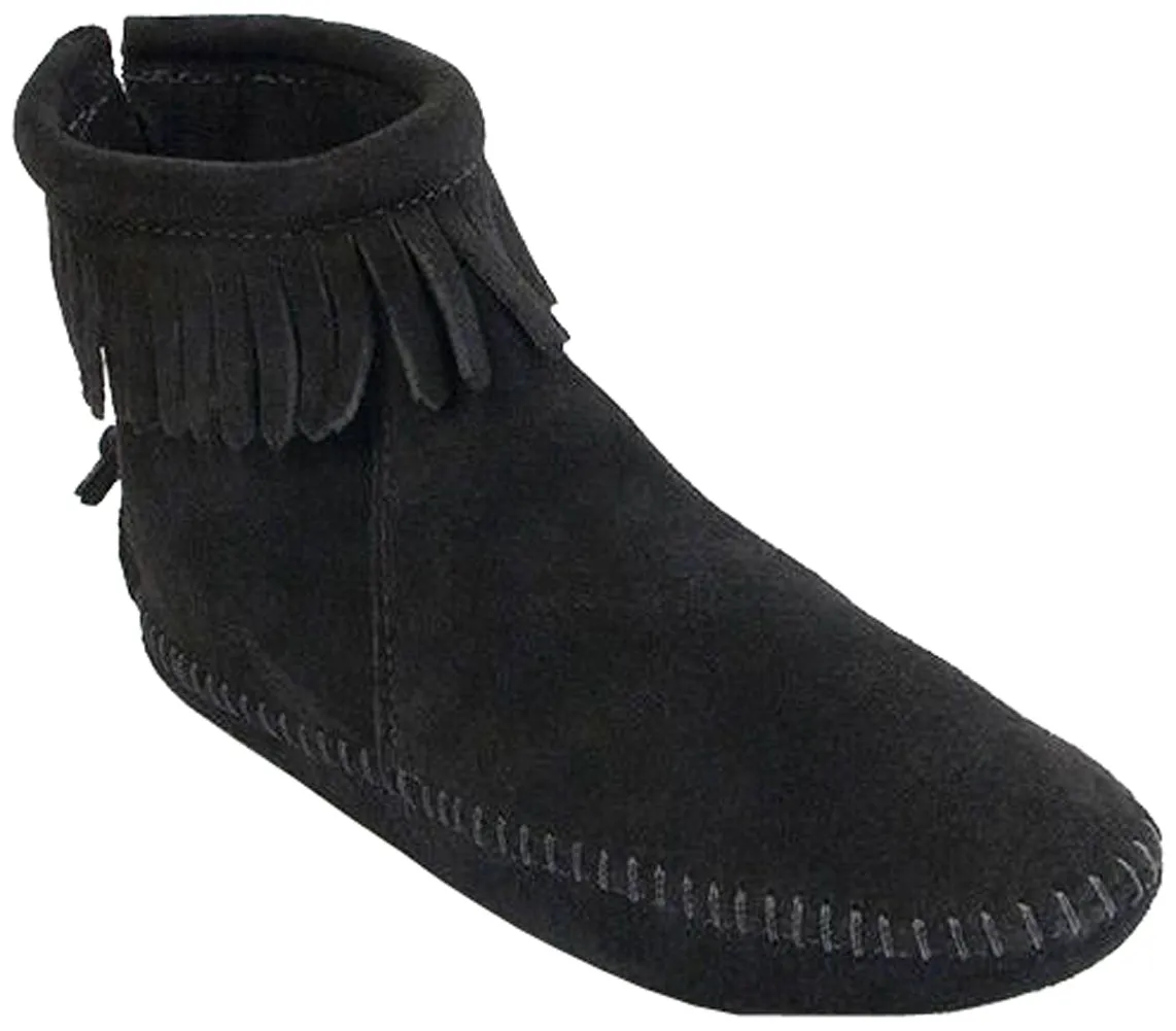 Thick Heel Boots Minnetonka Women's Back Zip Softsole Boot