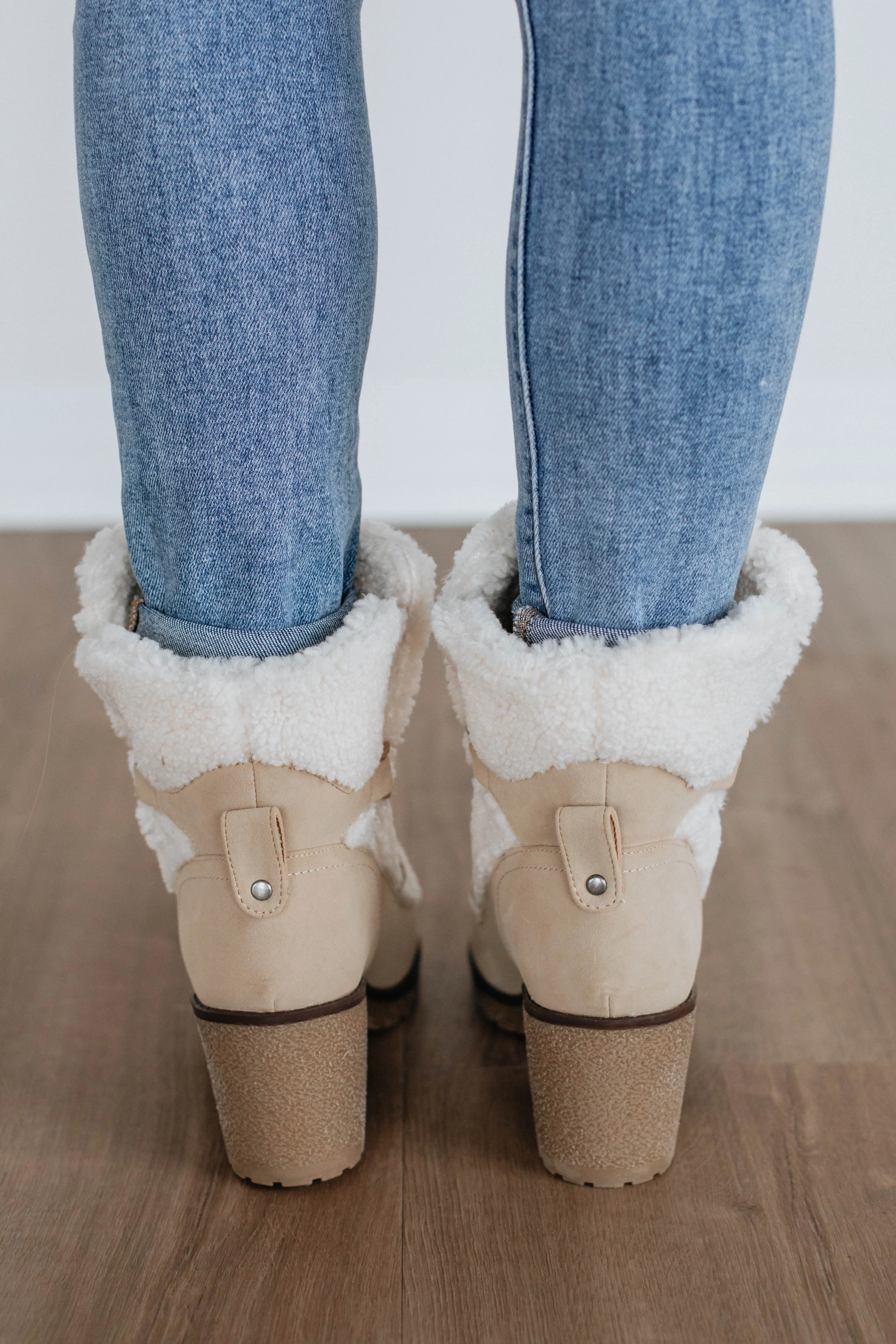 Embracing The Chill Boots - Taupe Boots Sole