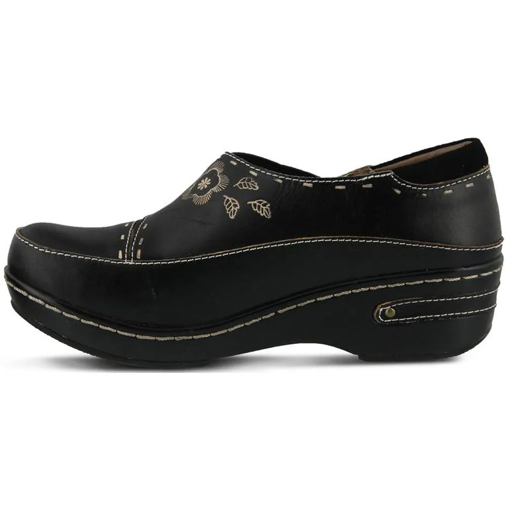 Walmart Slip Ons > Slip Ons Spring Step Burbank Black Leather (Women's)