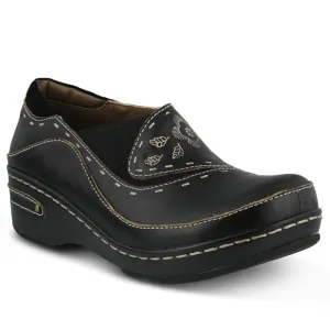Slip On Shoes With Memory Foam Spring Step Burbank Black Leather (Women's)
