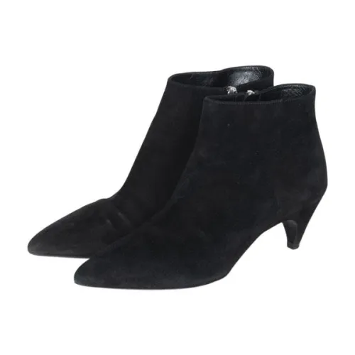 Fur Lined Chelsea Boots Prada Suede Kitten Heel Ankle Boots