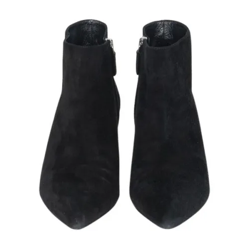 Goth Platform Boots Prada Suede Kitten Heel Ankle Boots