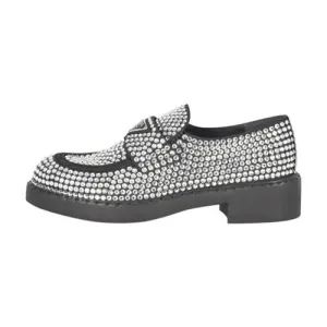 Prada Crystal Satin Loafers - New Condition Corduroy Loafers