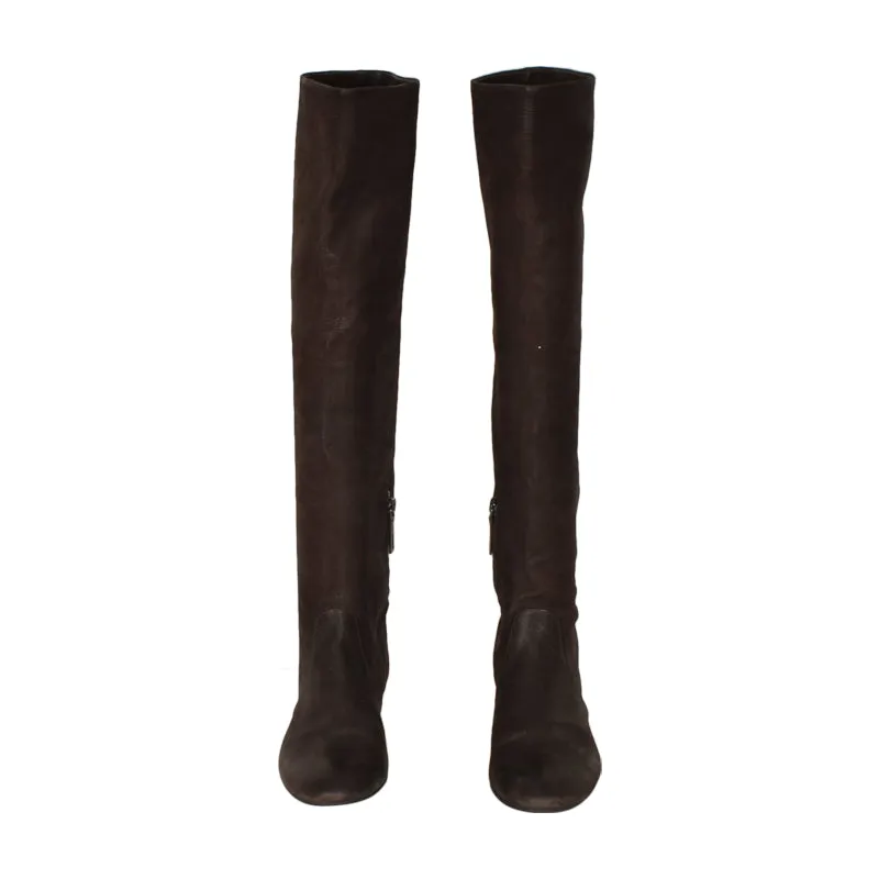 Prada Tall Leather Boots Ankle Boots Wedding