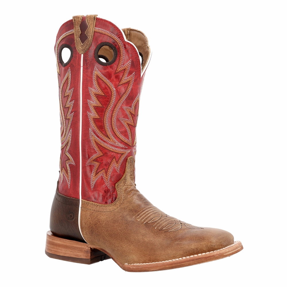 Cowboy Boots With Turquoise PRCA Collection Bison Square Toe Pull On Cowboy Boots