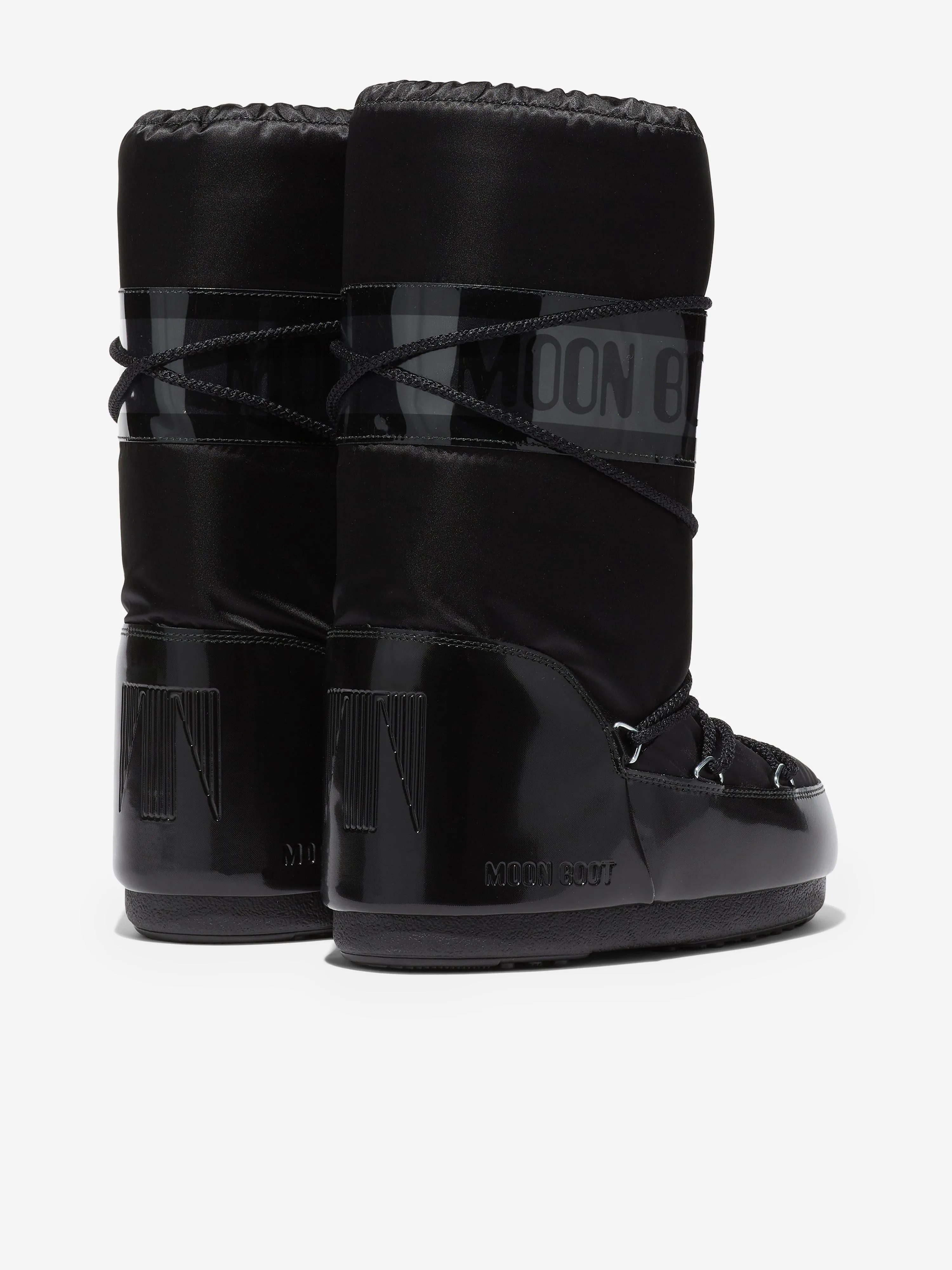 Boots Of False Tracks Moon Boot Kids Icon Glance Boots in Black