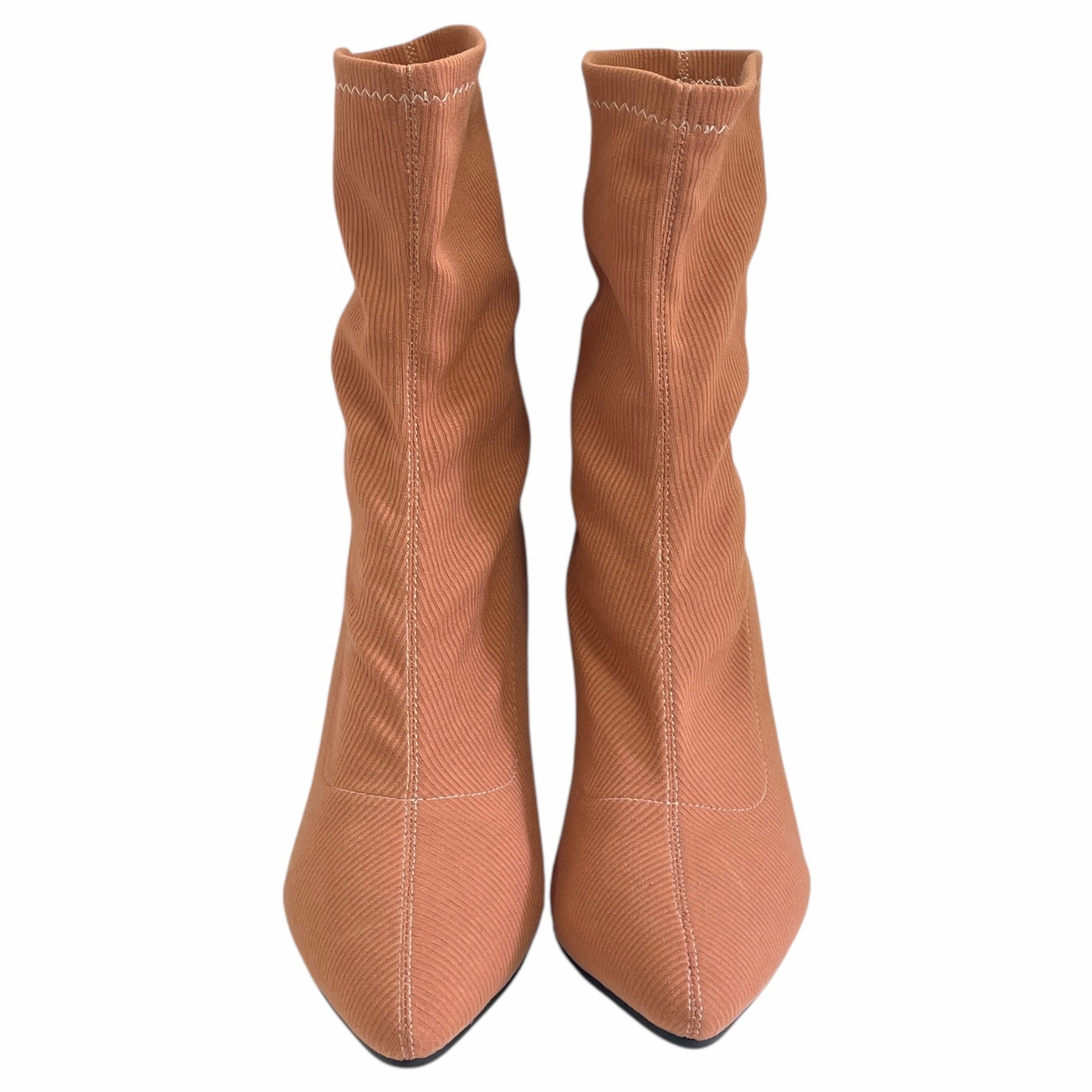 Boots Ankle Heels By BOOTS In Orange, Size:9 Chelsea Ankle Boots Heel