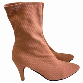 Slingback Ankle Boots Boots Ankle Heels By BOOTS In Orange, Size:9