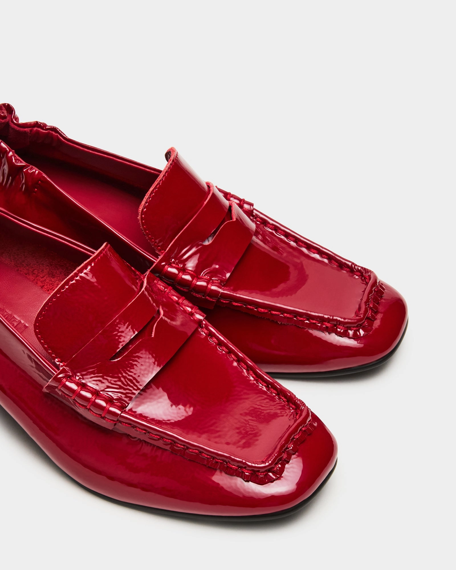 ESTEE RED CRINKLE PATENT Aloha Loafers