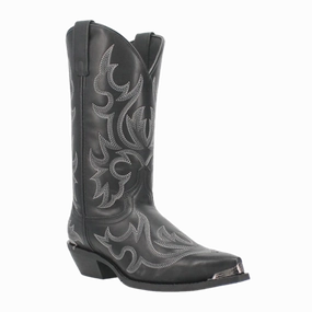 Laredo Men's Jameson Black Snip Toe Western Boots 68550-BK Alfa Western Boots