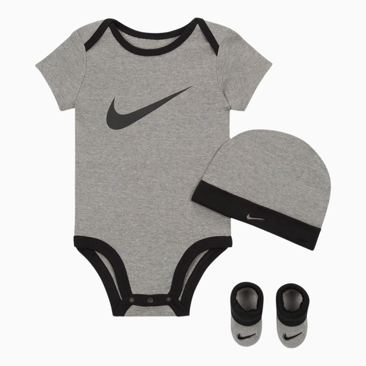 Kid's Swoosh Bodysuit Hat and Booties Outfit Infants Brown Leather Cowboy Boots