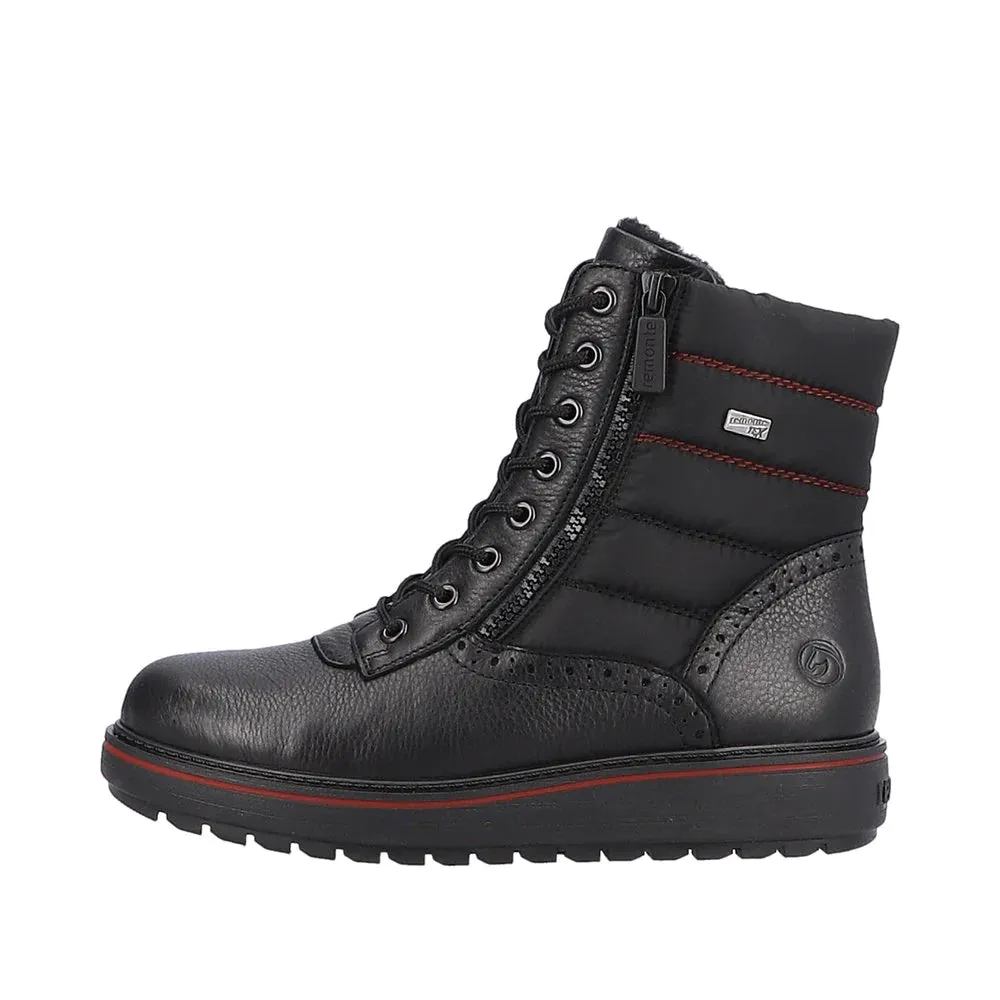 Hiking In Boots D0U71-01 Black Mid RTex Lace/Side Zip