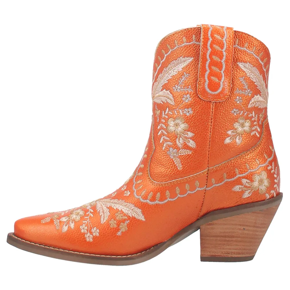 Clothes To Wear With Boots Primrose Floral Embroidered Metallic Snip Toe Cowboy Booties