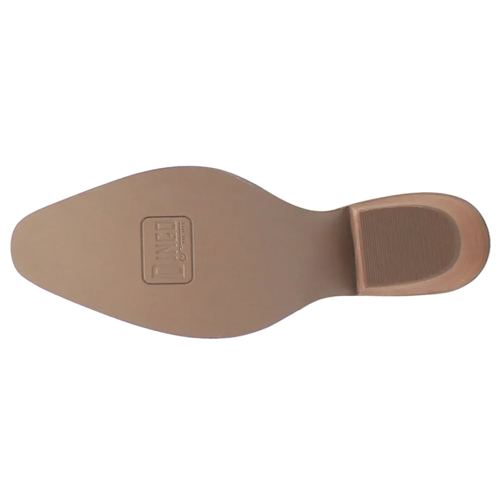 Primrose Floral Embroidered Metallic Snip Toe Cowboy Booties Monk Strap Boots