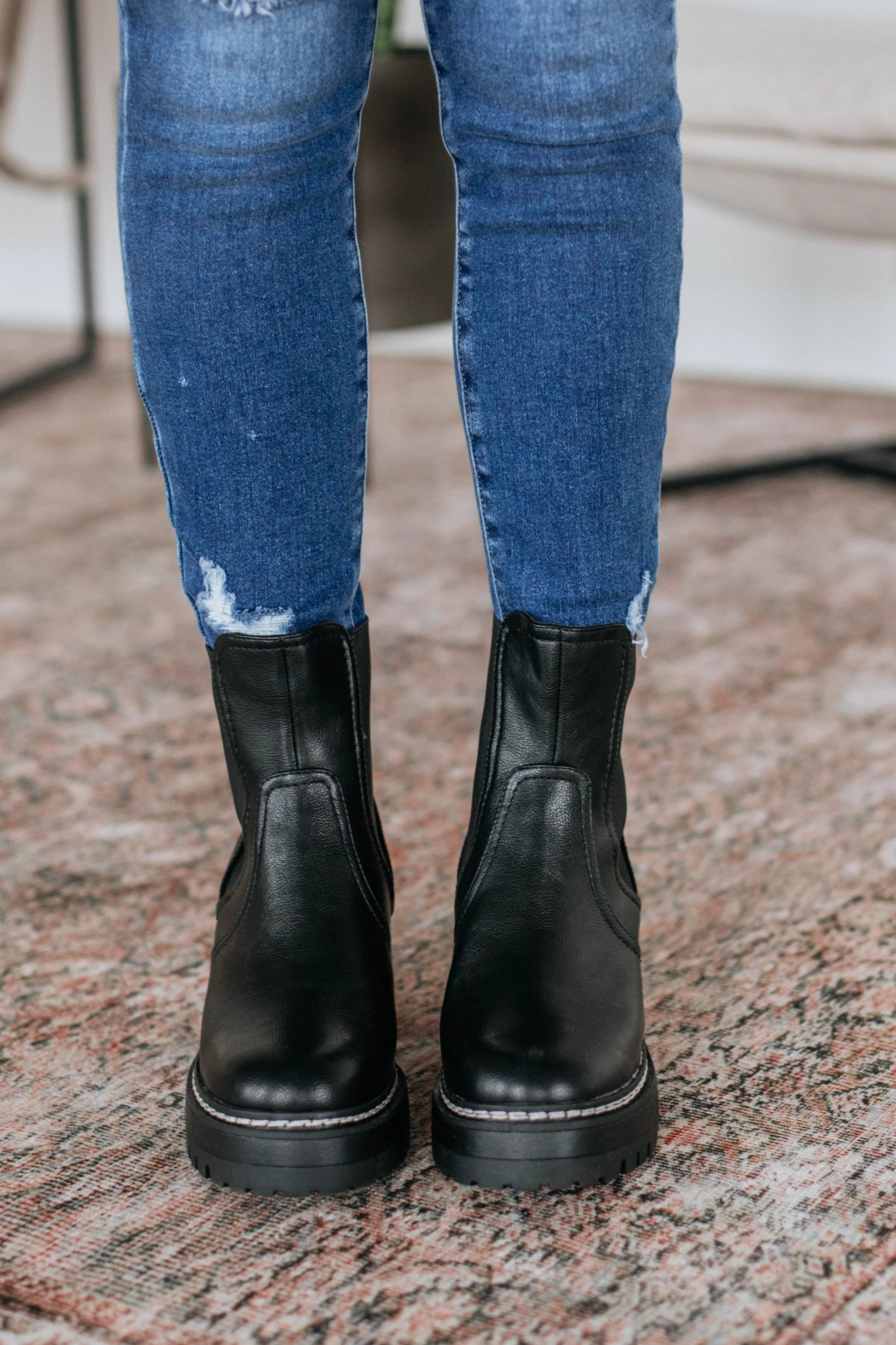 Prioritizing Me Boots - Black Boots For Thin Calves