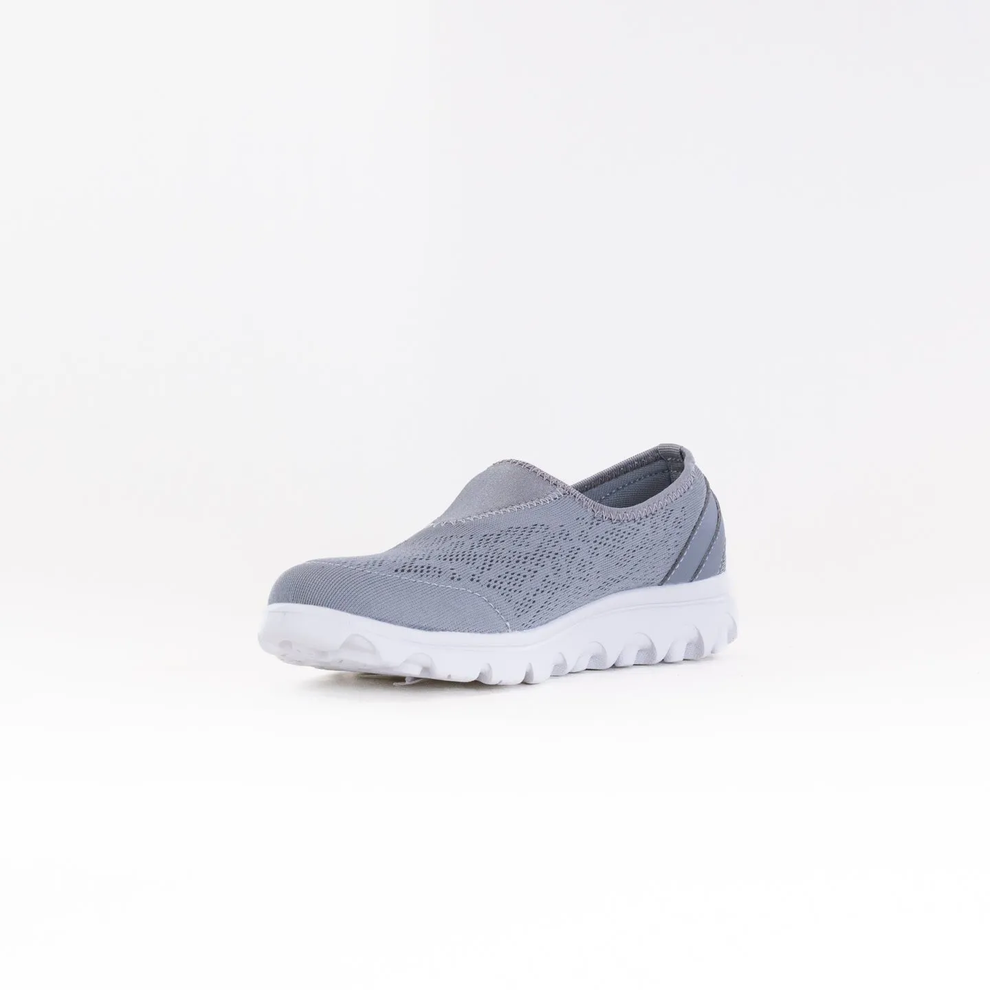 Propet TravelActiv Slip On (Women's) - Silver Flat Slip On Shoes