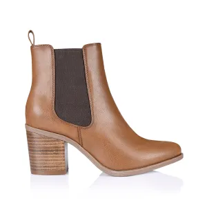 Samantha Chelsea Boots - Tan Softee Best Work Boots For Concrete