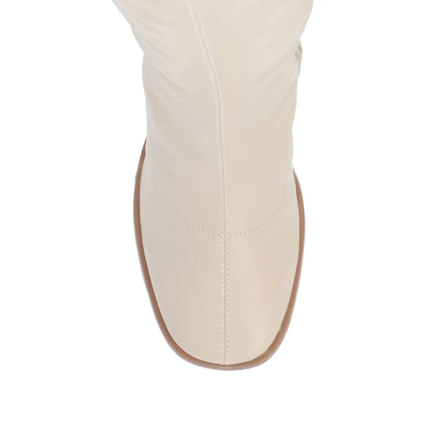 ALONDRA KNEE HIGH BOOTS IN VEGAN LEATHER Rocky Steel Toe Boots