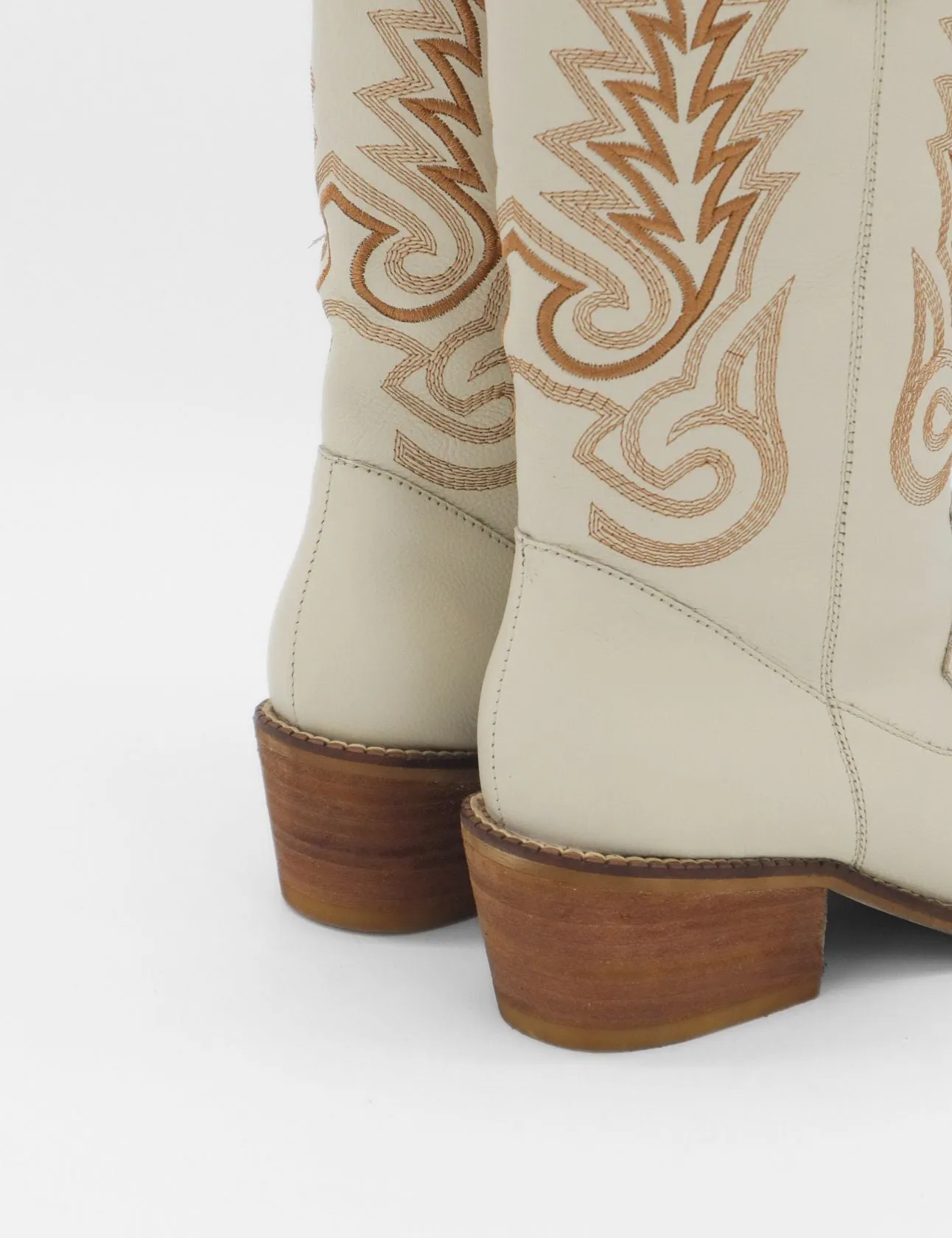 Loyal western cowboy boots in ivory leather women's shoes First Tactical Boots