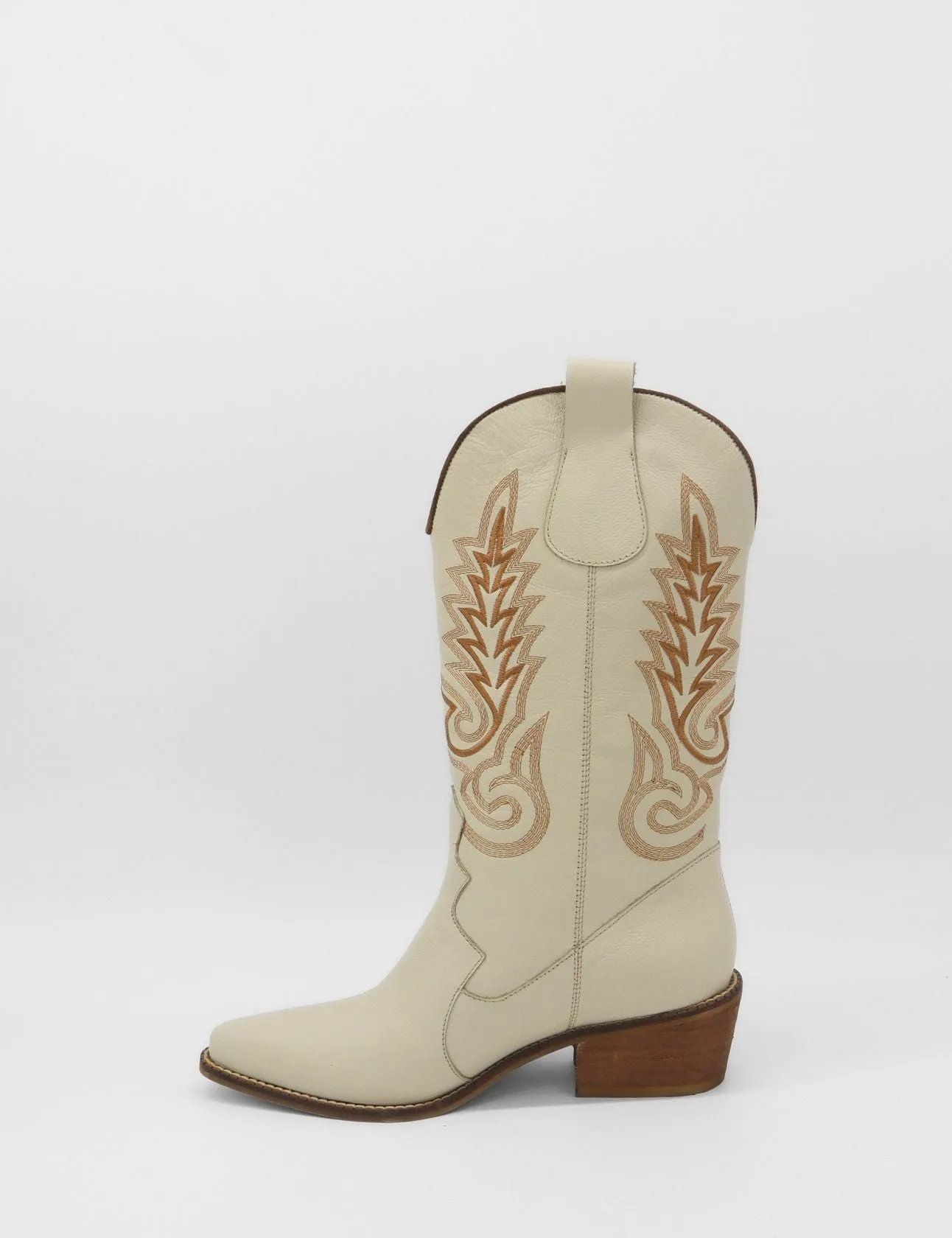 Boots With Dress Slacks Loyal western cowboy boots in ivory leather women's shoes