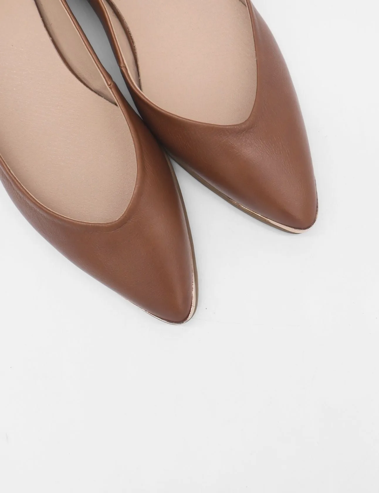 Providence slip-on loafers in brown leather womens shoes Flats Loafers