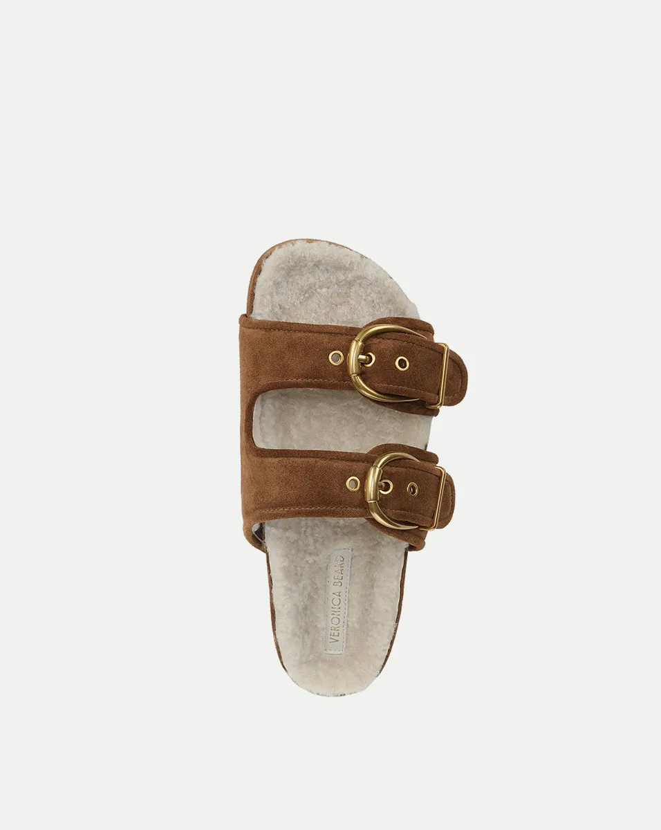 Prue Shearling Buckle Sandal Kurt Geiger Shoes