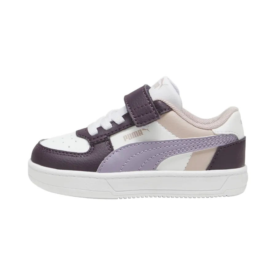 Force Fields For Sneakers Puma scarpa sneakers da bambina con laccio elastico e velcro Caven 2.0 Block 394463-11 prugna-bianco