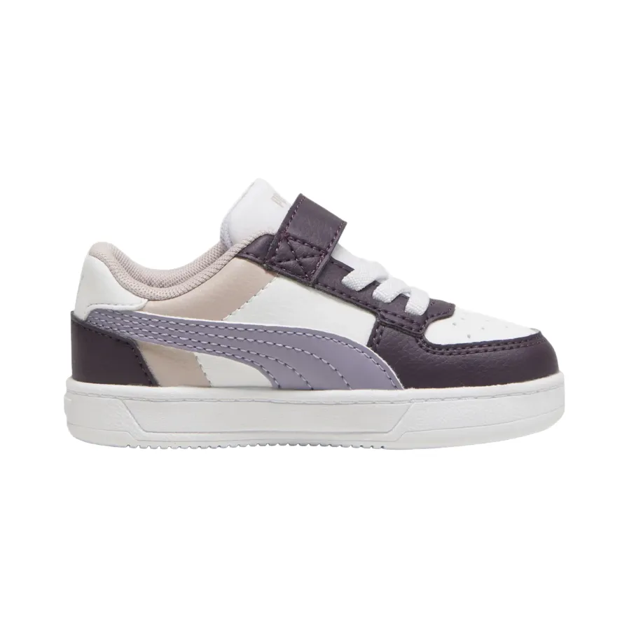 Clearance Sale Sneakers Puma scarpa sneakers da bambina con laccio elastico e velcro Caven 2.0 Block 394463-11 prugna-bianco