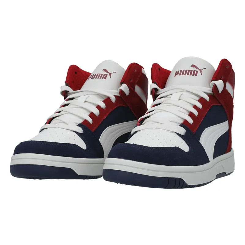 Puma scarpa sneakers da uomo Rebound Layup SD 370219 04 blu gesso rosso scuro Best Sneakers Shop Online