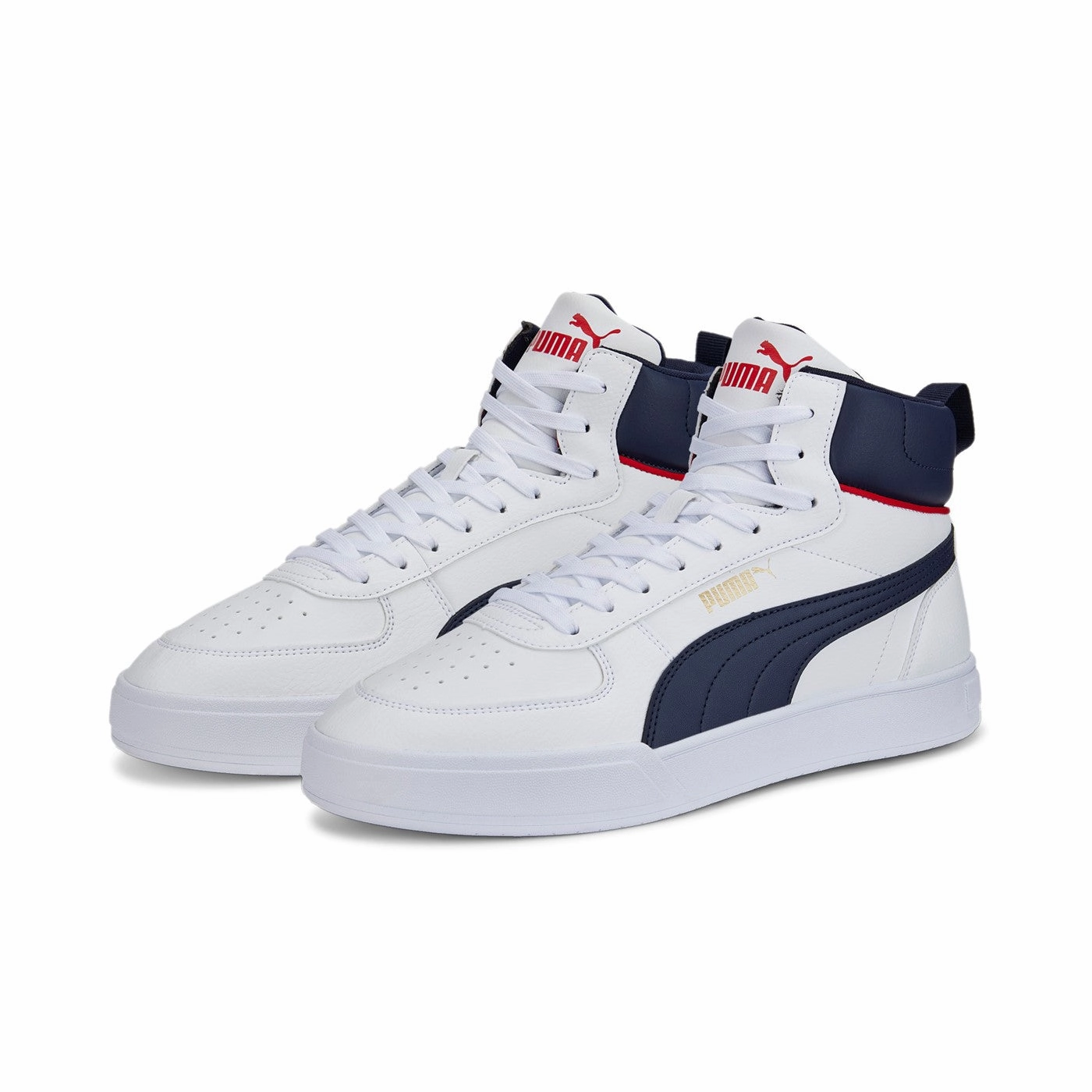 Puma scarpa sneakers alta da uomo Caven Mid 385843 03 bianco-blu-rosso Impact Sneakers