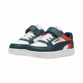 Puma scarpa sneakers da bambino con laccio elastico e velcro Caven 2.0 Block 394463-09 blu-bianco Pink Sneakers