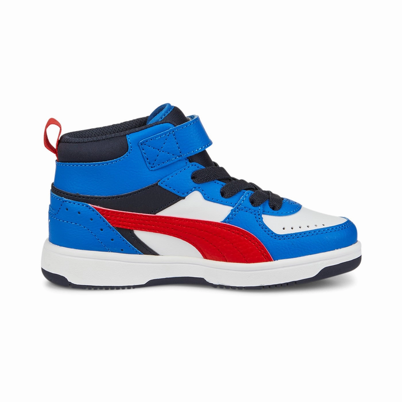 High Heel Sneakers Puma sneakers alta da bambino Rebound JOY 388448 04 bianco rosso blu